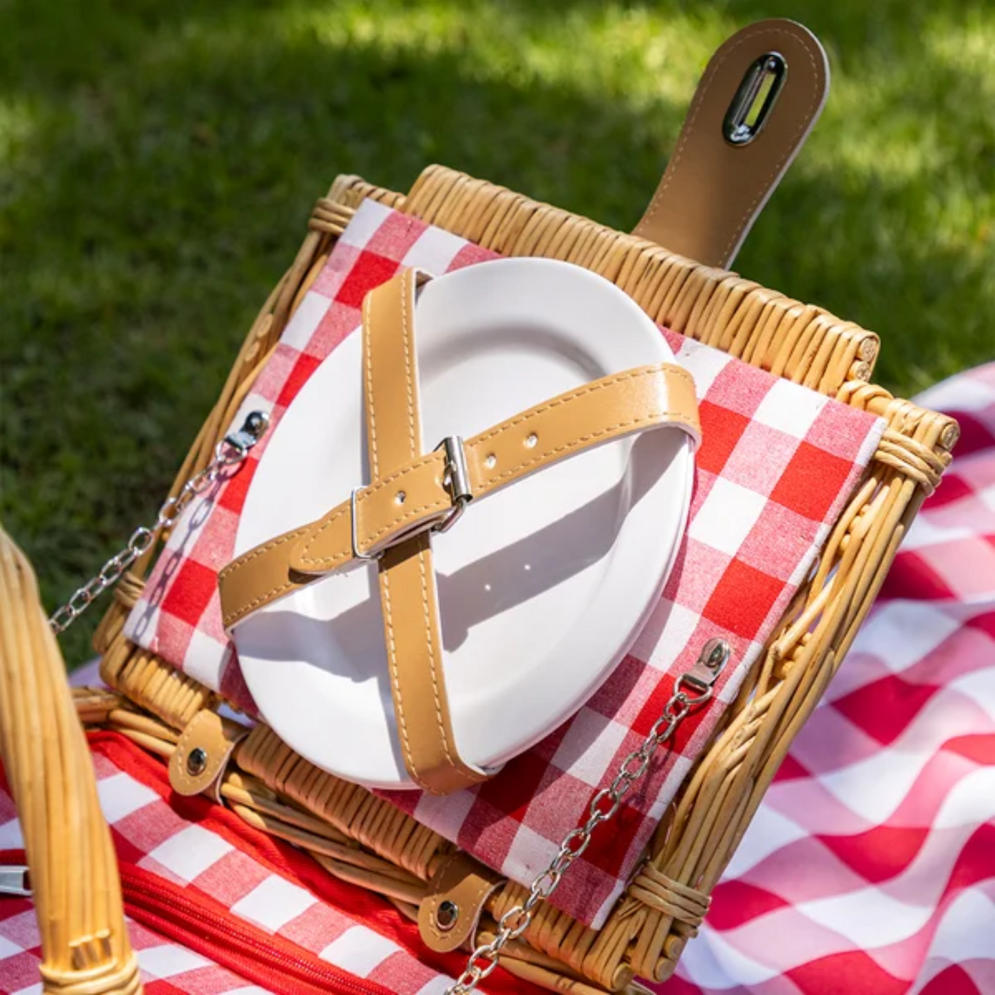 Cesta de Piquenique - Madely - Xadrez Vermelho