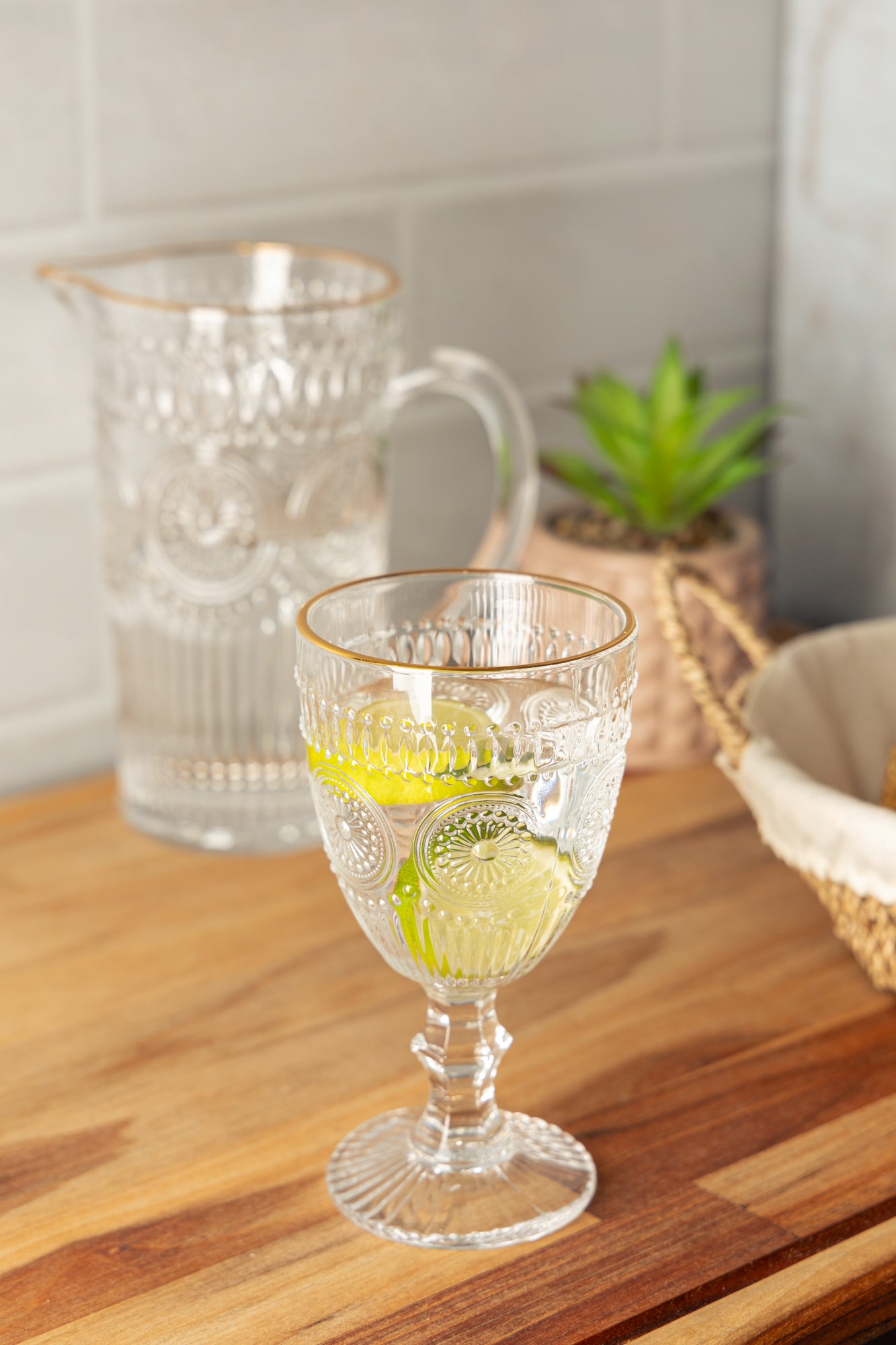 Conjunto 6 Taças - Fio de Ouro Mandala - 320ml