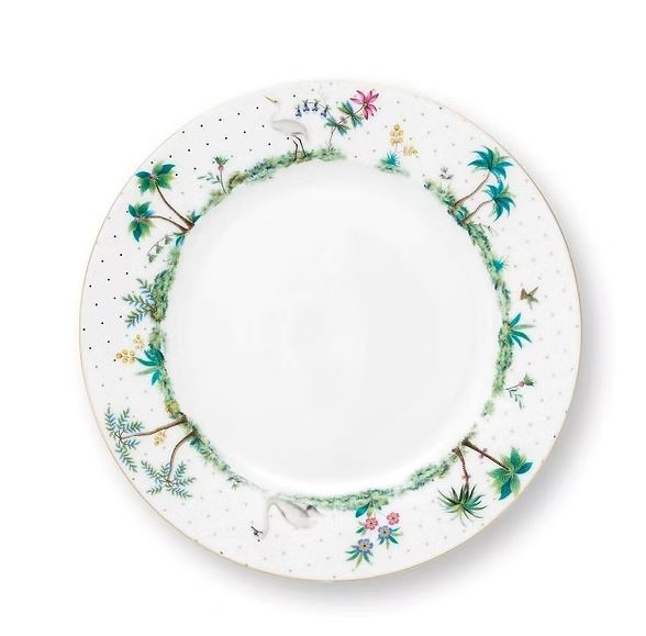 Prato de Sobremesa - Dots Branco - Jolie - Pip Studio - 23cm