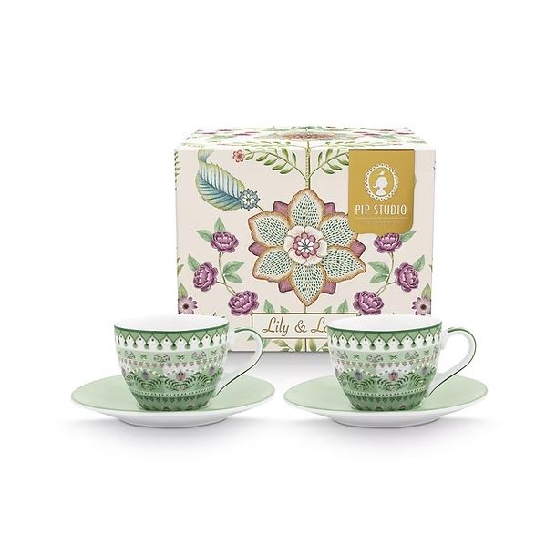 Set/2 Xicaras de Chá Verde Claro - Lily&Lotus - Pip Studio