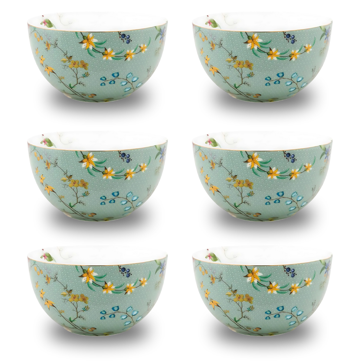 Bowl - Jolie Flowers Blue - 300ml