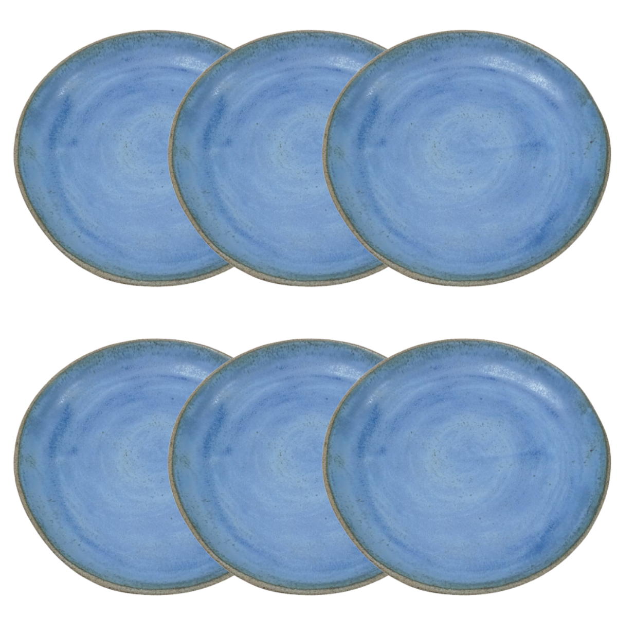 Prato Raso - Azul Fosco - Cerâmica Artesanal - 27cm