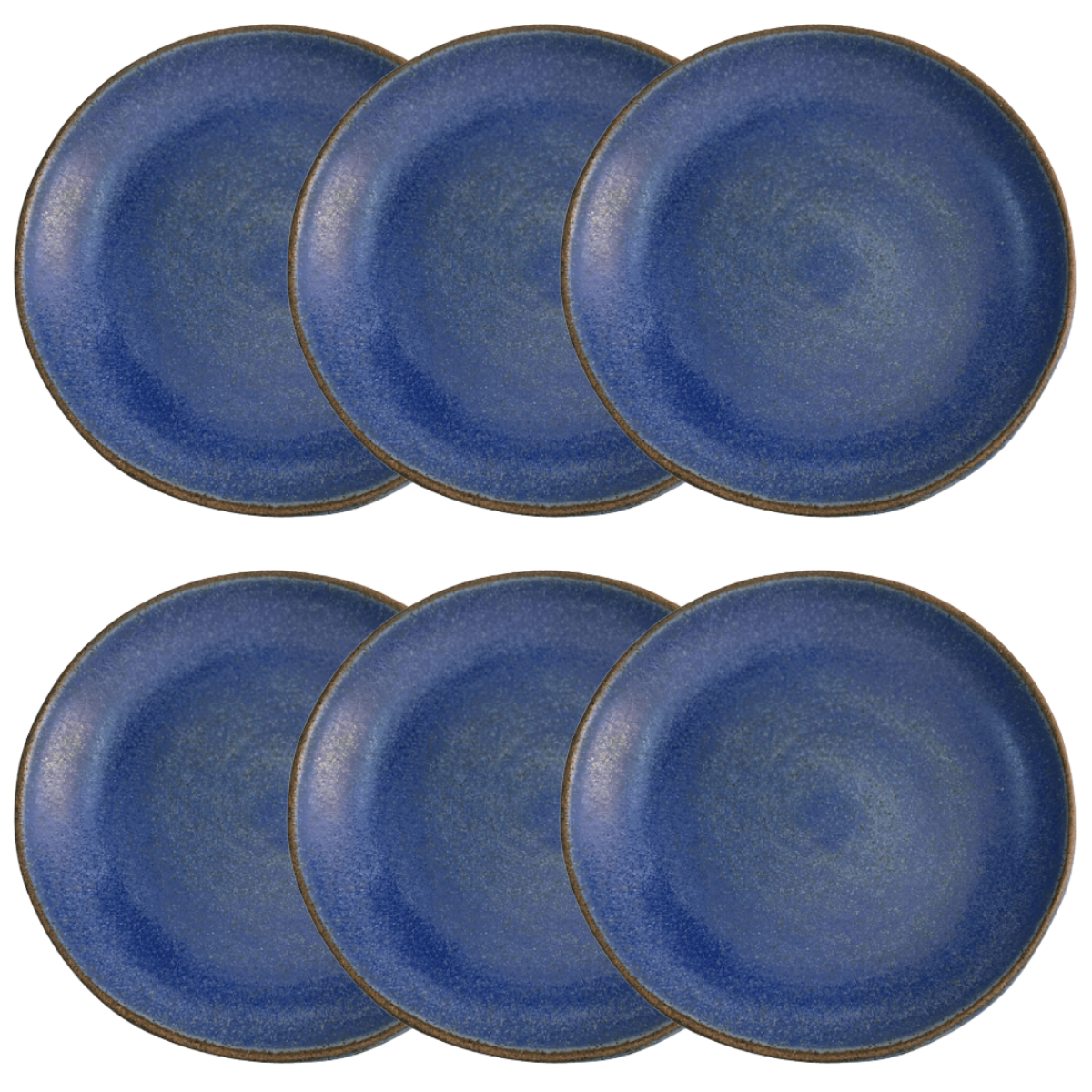 Prato de Sobremesa - Azul Fosco - Cerâmica Artesanal - 21cm