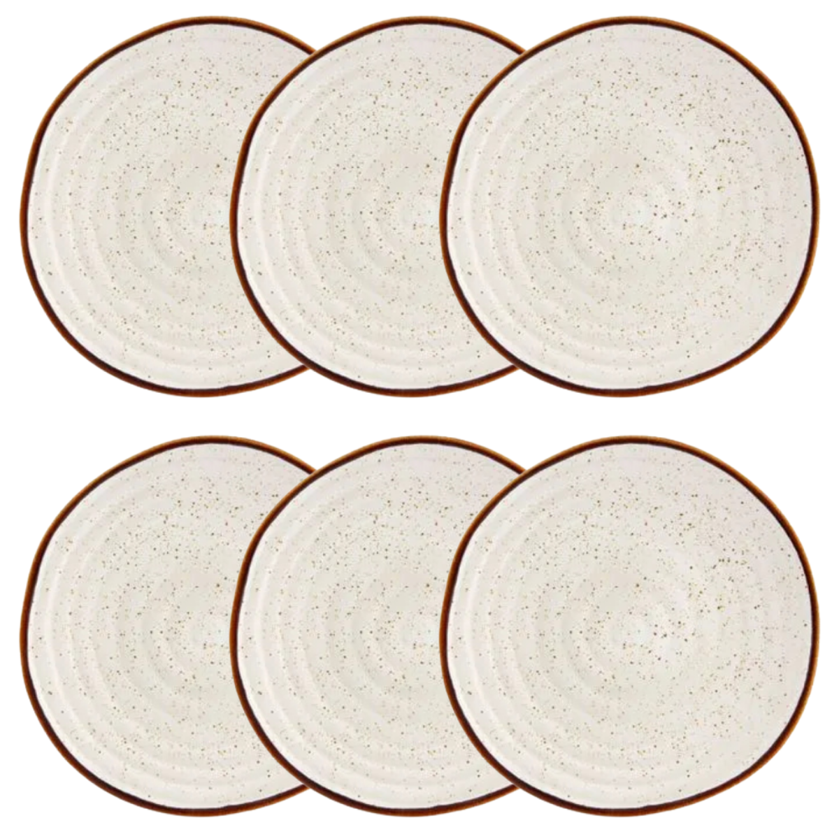 Prato de Sobremesa - Rustic Blend White - 22cm