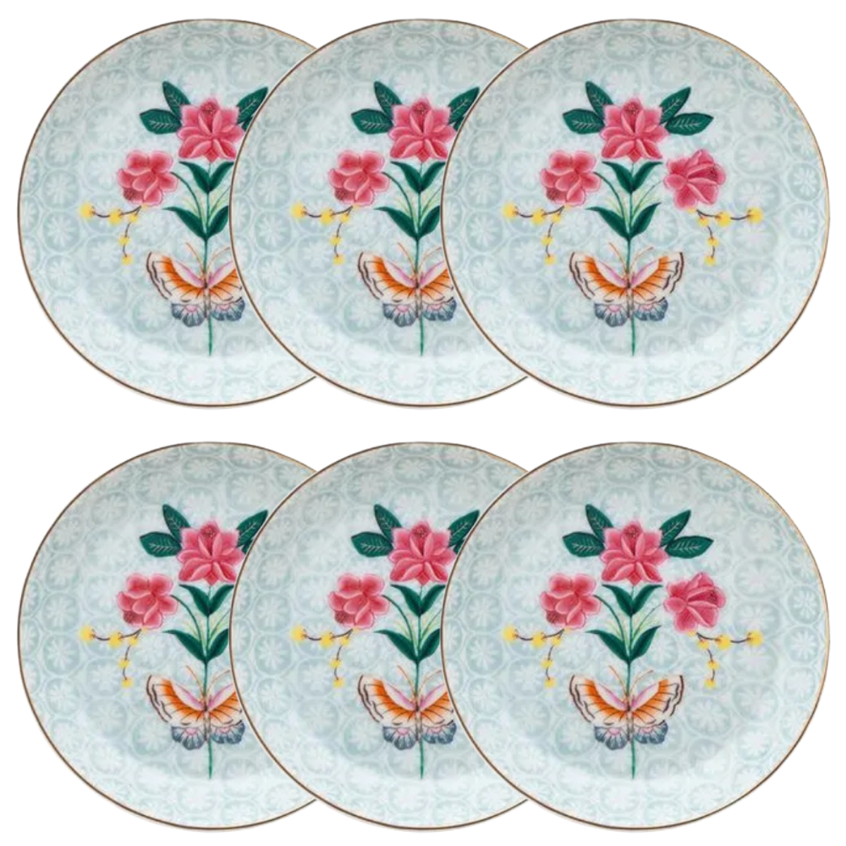 Tea Tip - Blushing Birds White - 9cm