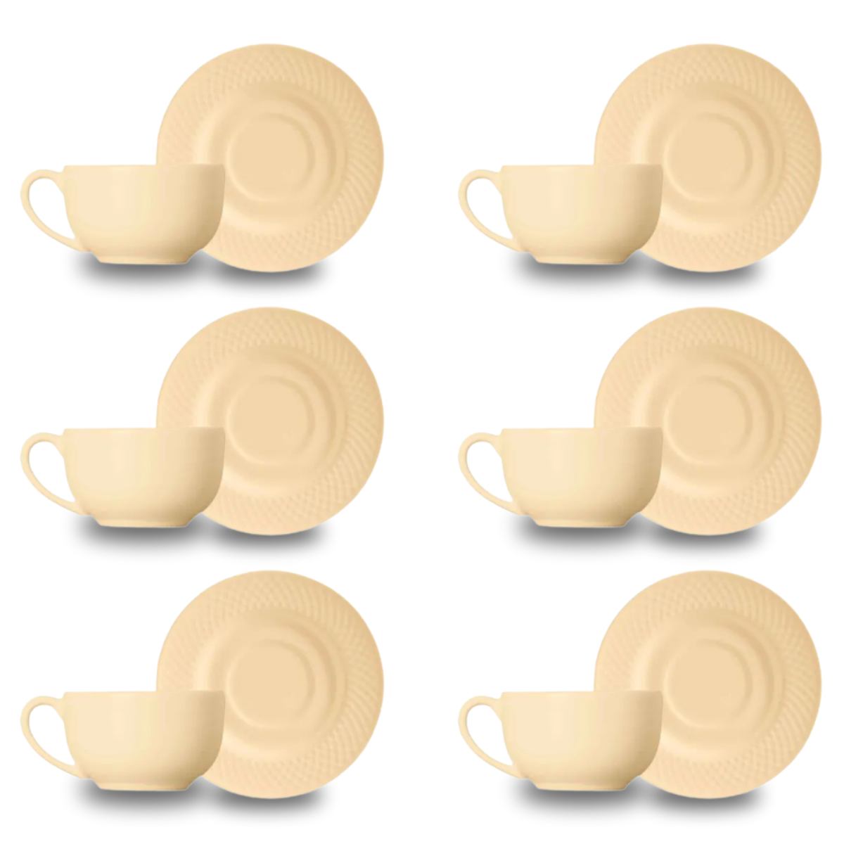 Xícara de Chá c/ Pires - Nude - 250ml