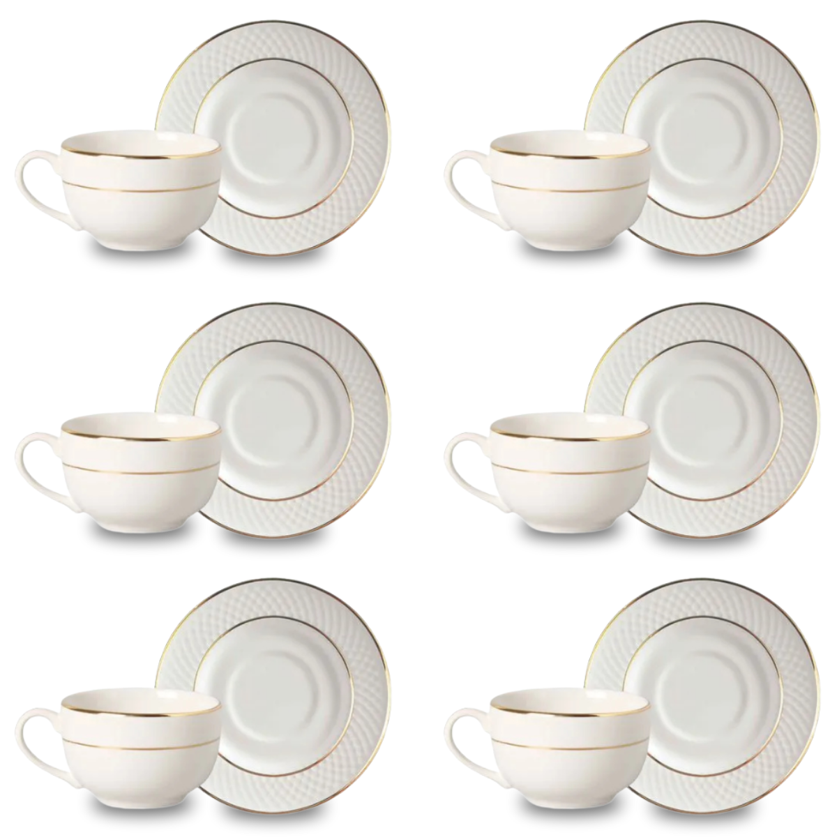 Xícara de Chá c/ Pires - Split Gold