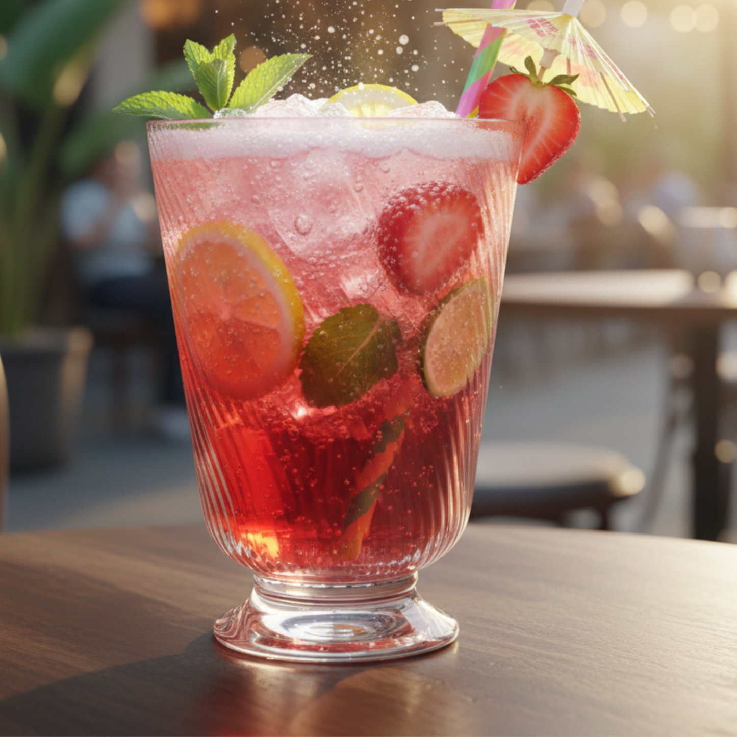 Set 2 Copos Water Glass - Twisted Pink - 360ml -