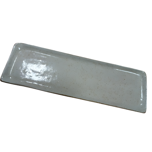 Régua Baixa - Branco Brilho - Cerâmica Artesanal - 37cm