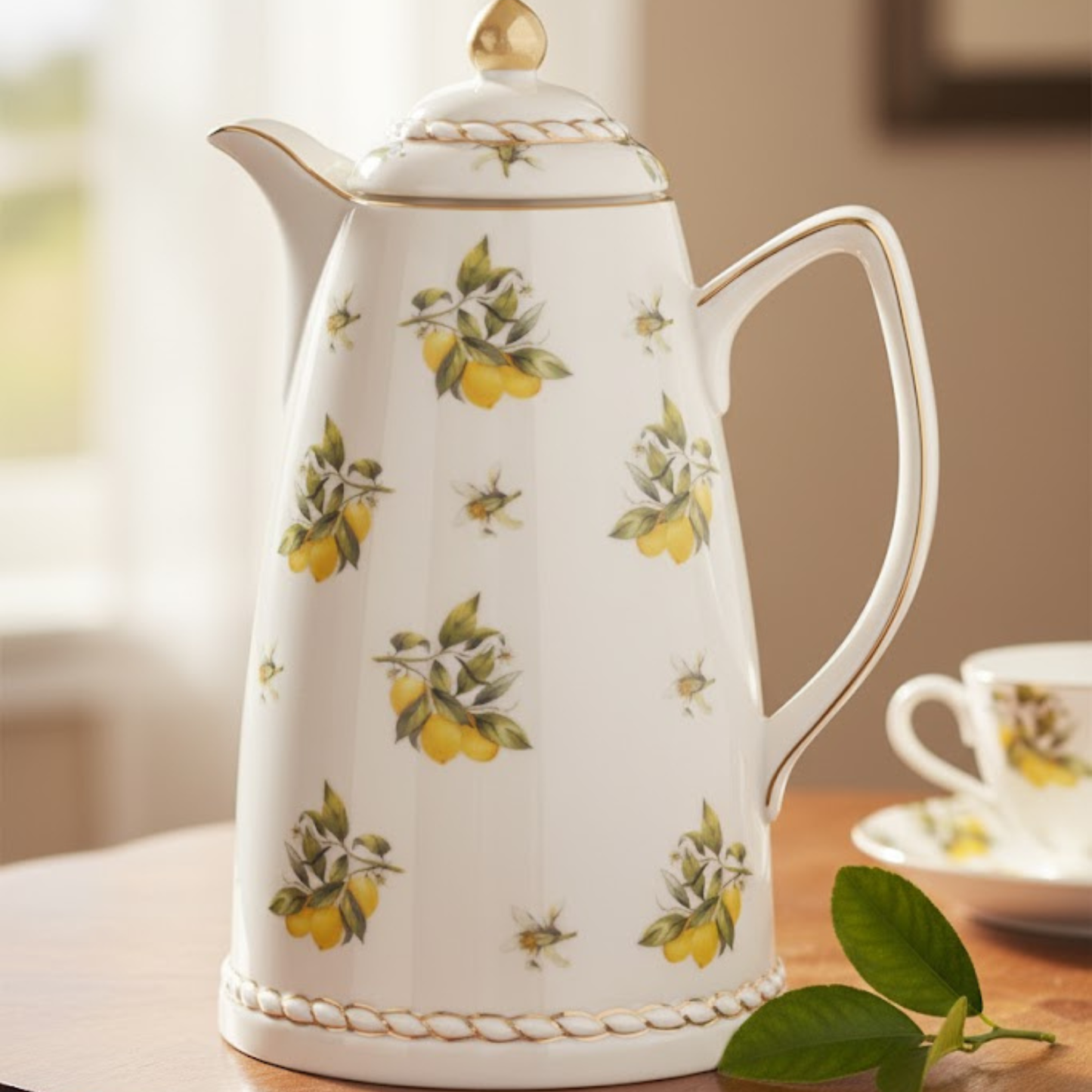 Garrafa Térmica de Porcelana Lemon 28cm - 900ml - A Arte de Servir com Elegância