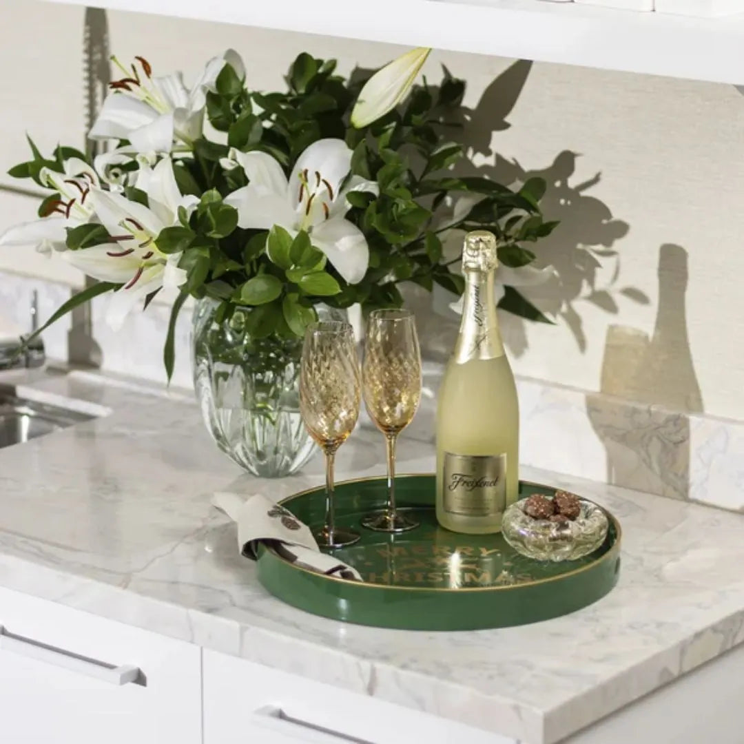 Bandeja Redonda - Merry Christmas Verde - 38cm