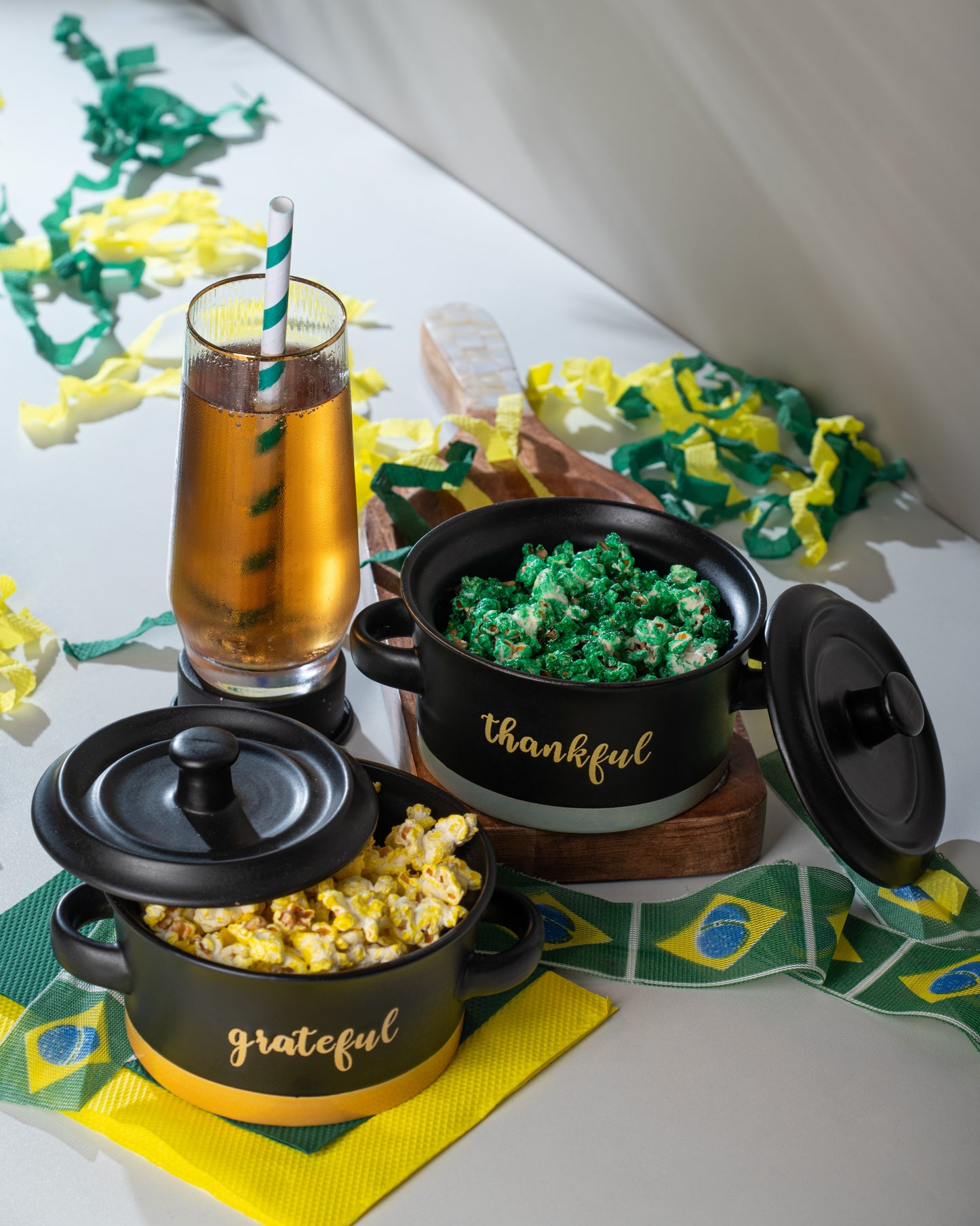 Conjunto 2 Copos - Lines c/ Borda Dourada - 400ml