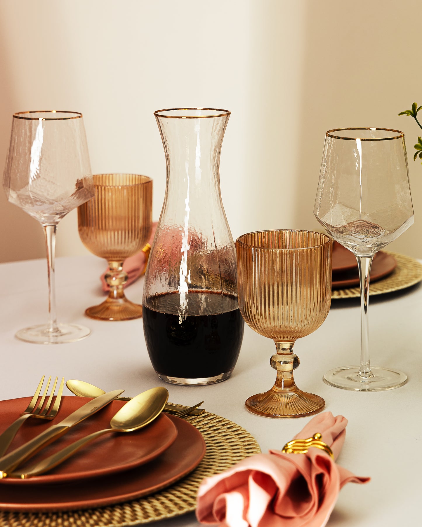 Conjunto 2 Taças - Lines Âmbar - 380ml