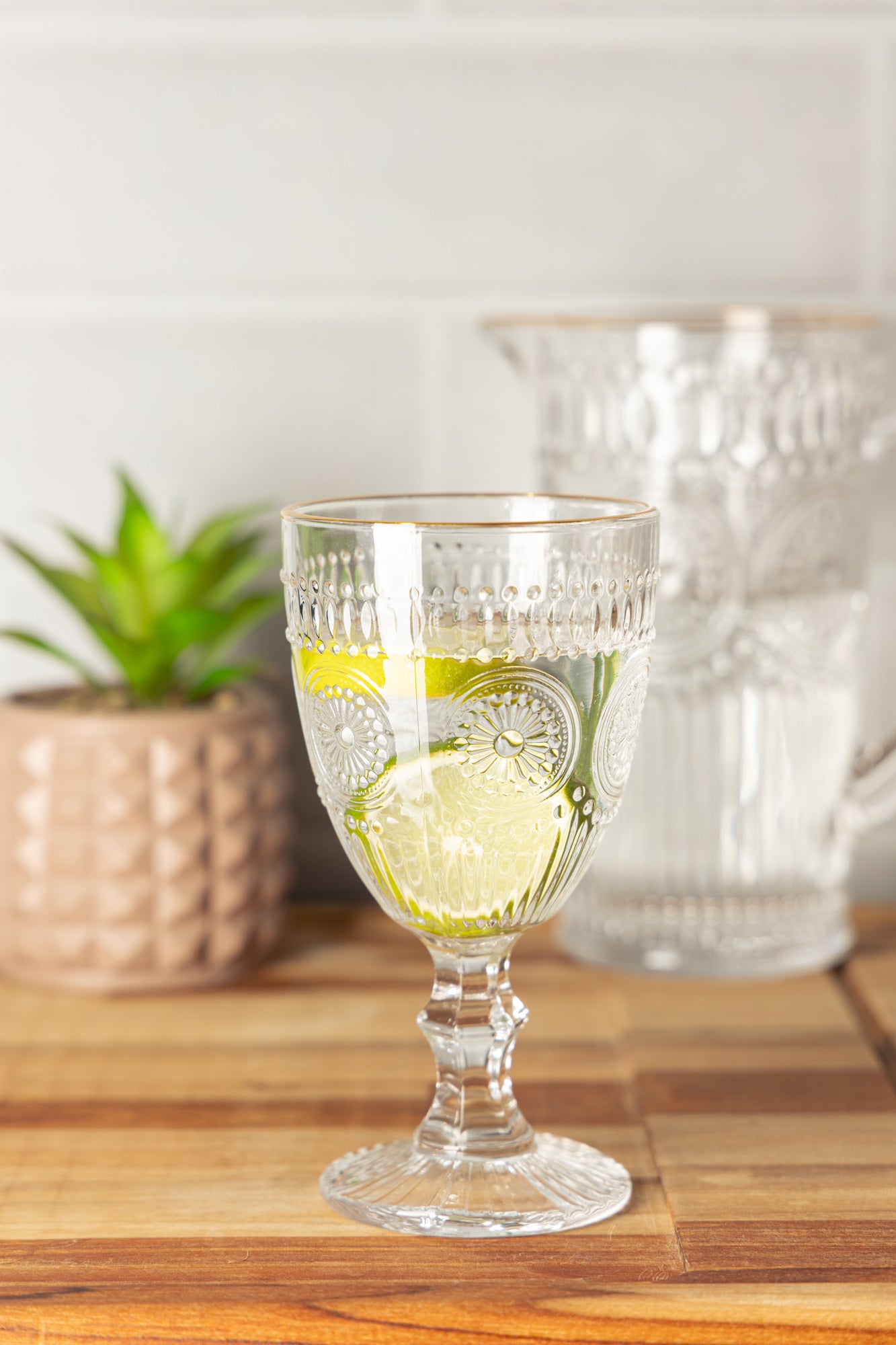 Conjunto 6 Taças - Fio de Ouro Mandala - 320ml