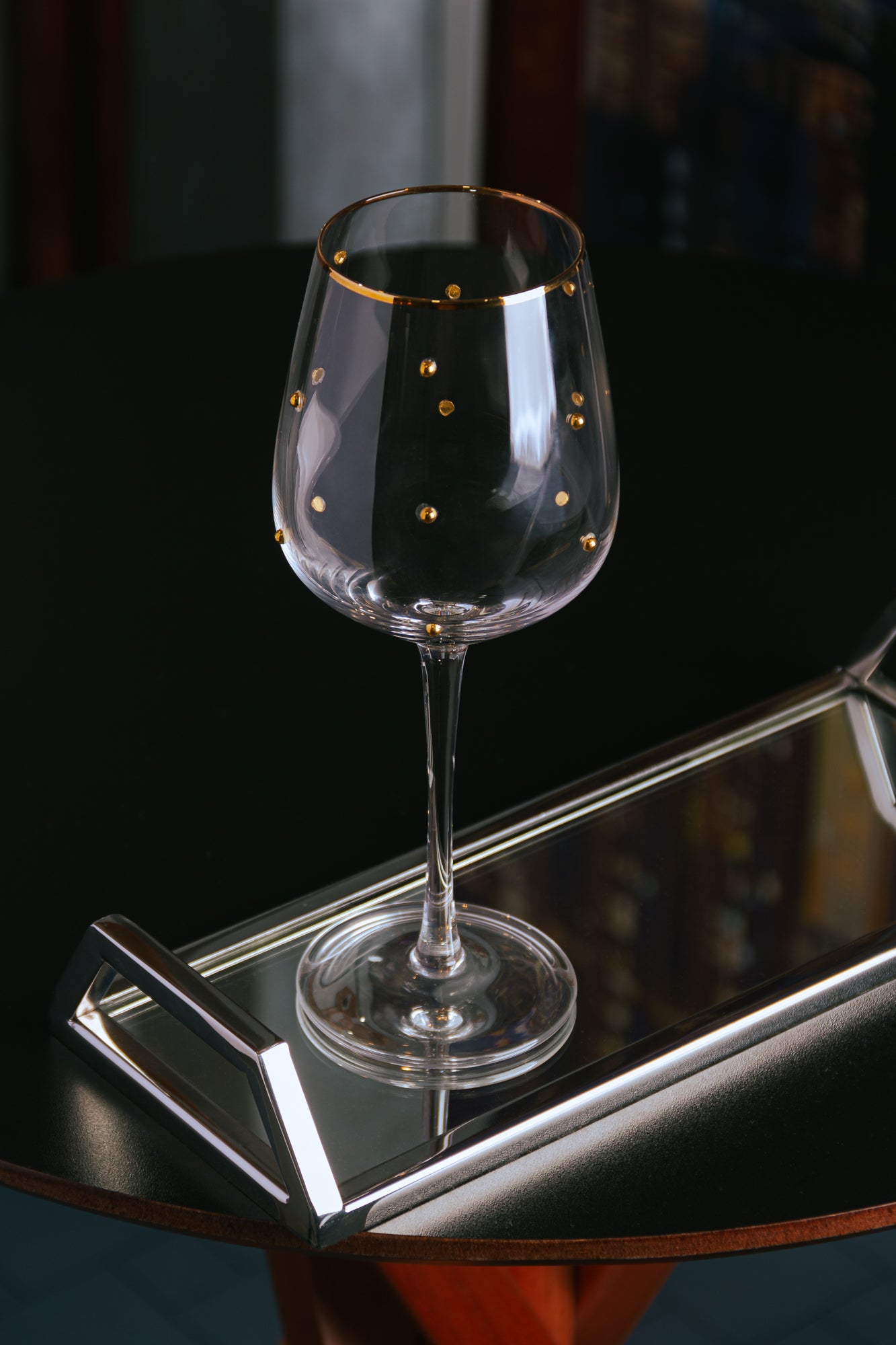 Conjunto 2 Taças p/ Vinho - Balls Fio de Ouro - 350ml