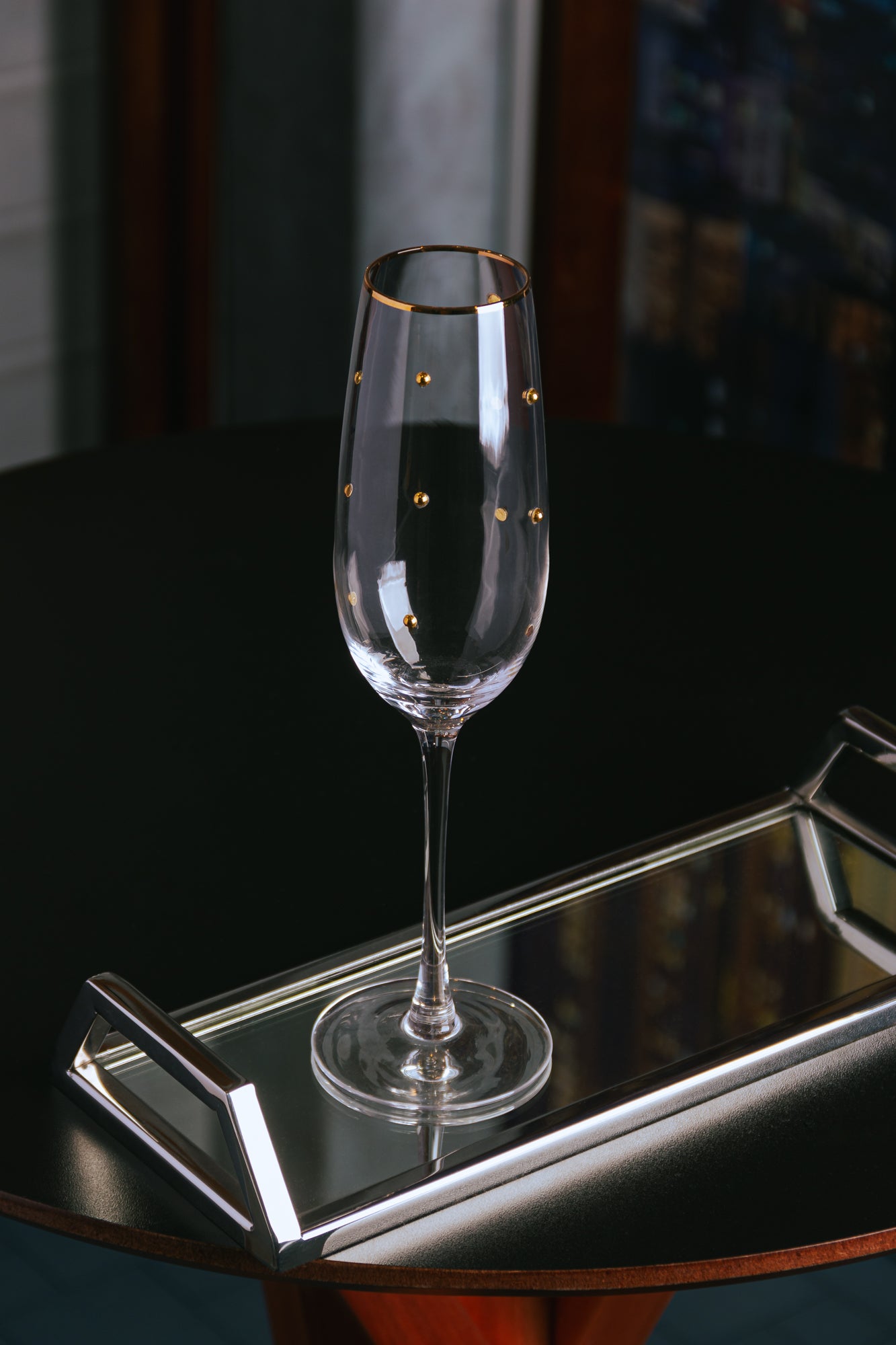 Conjunto 2 Taças p/ Champanhe - Balls Fio de Ouro - 220ml