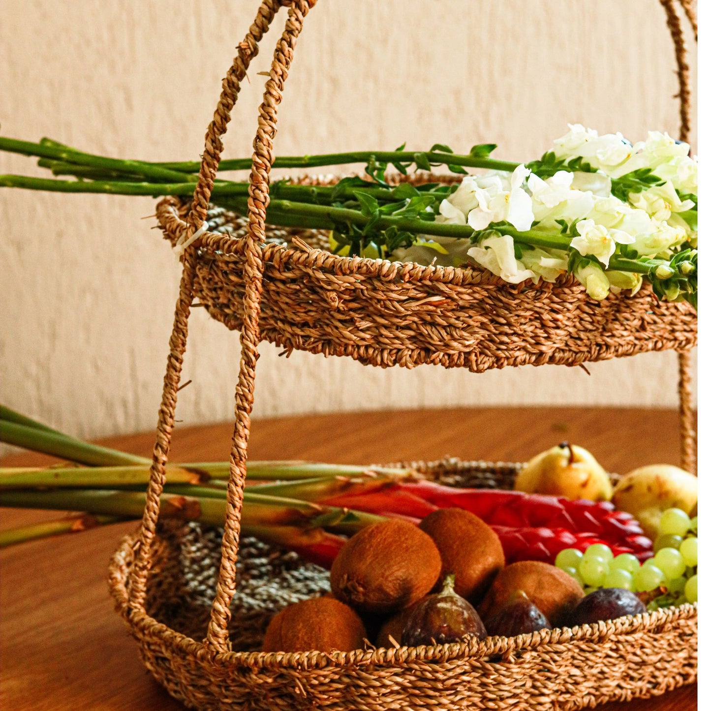 Cesta Dupla c/ Alça - Fiber