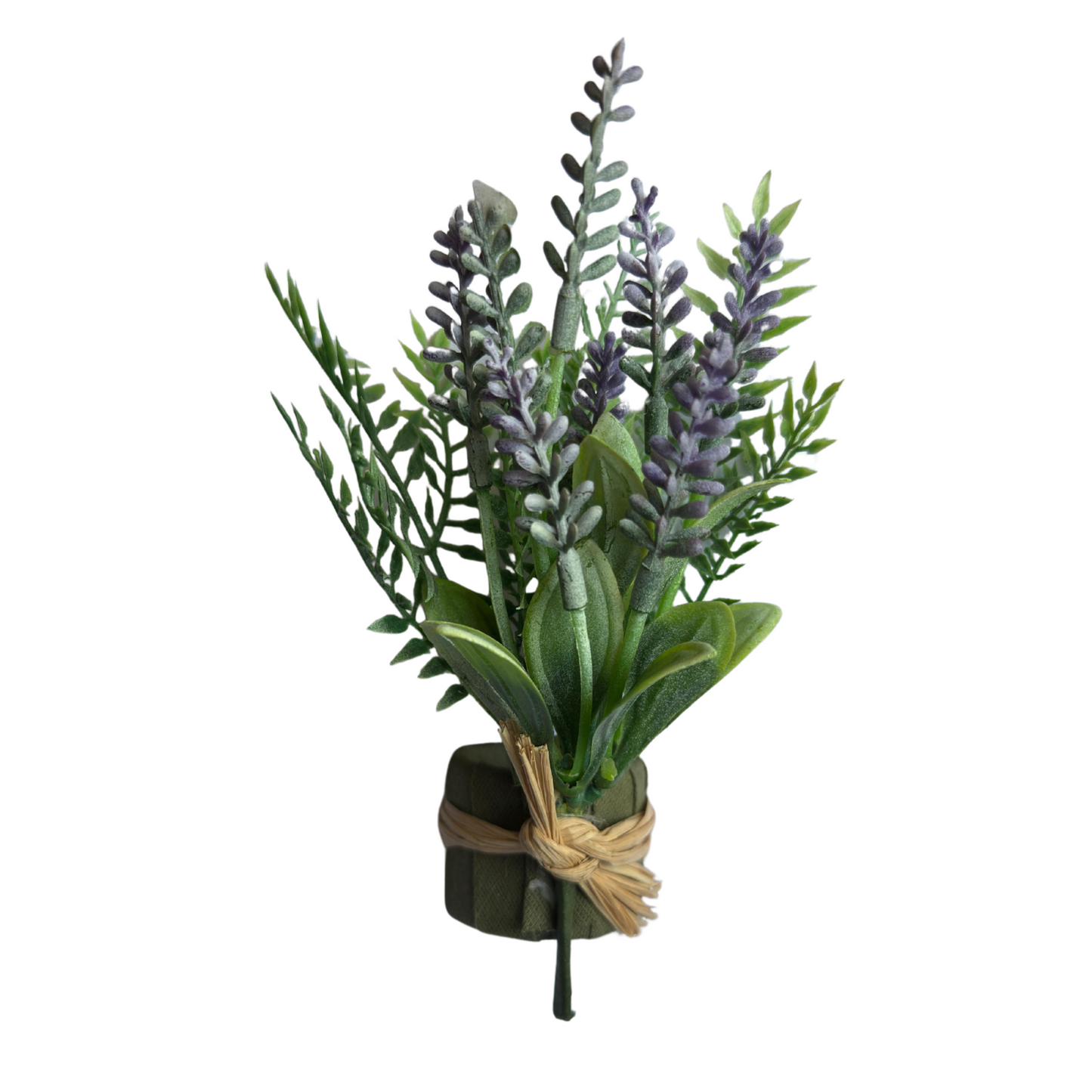 Argola de Guardanapo temática Lavanda com flores roxas e sisal, em design artesanal.