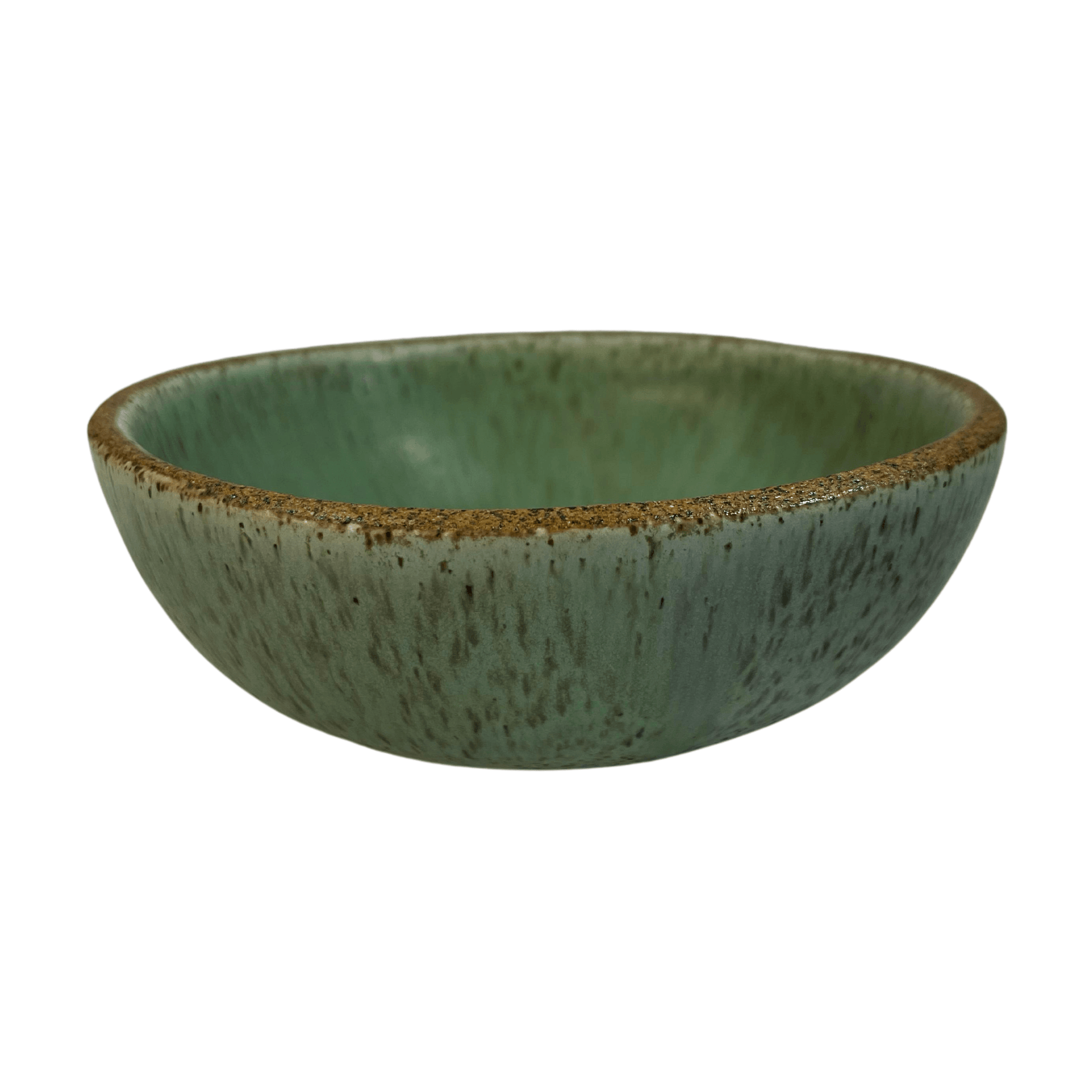 Bowl de Cerâmica Artesanal (200ml) na cor Tiffany Fosco, destacando a textura única.