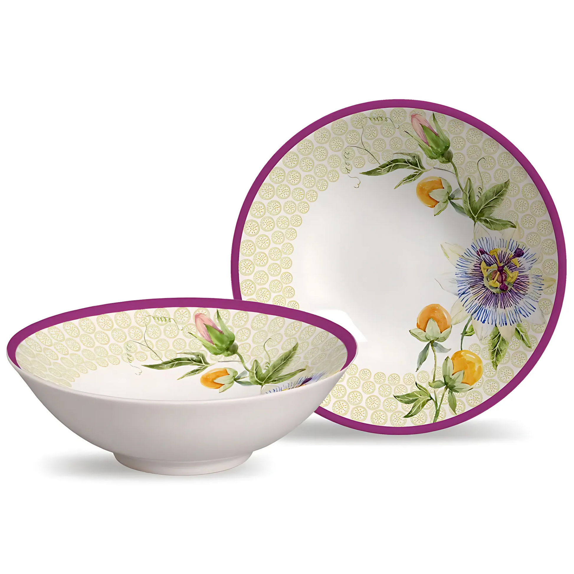 Bowl de cerâmica da Linha Passione, com estampa delicada, 300ml.