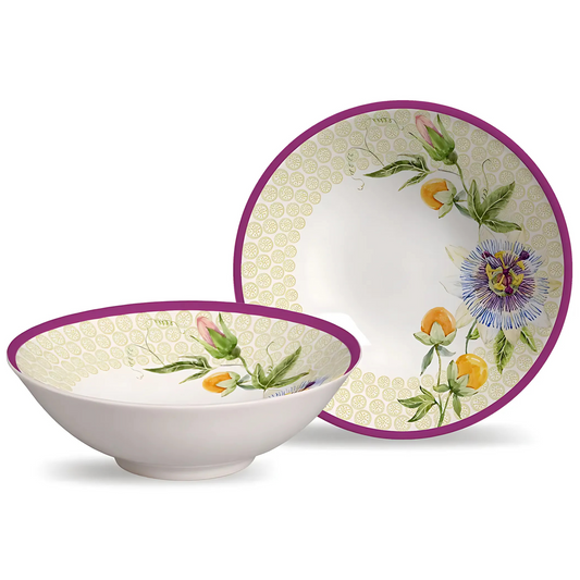 Bowl de cerâmica da Linha Passione, com estampa delicada, 300ml.