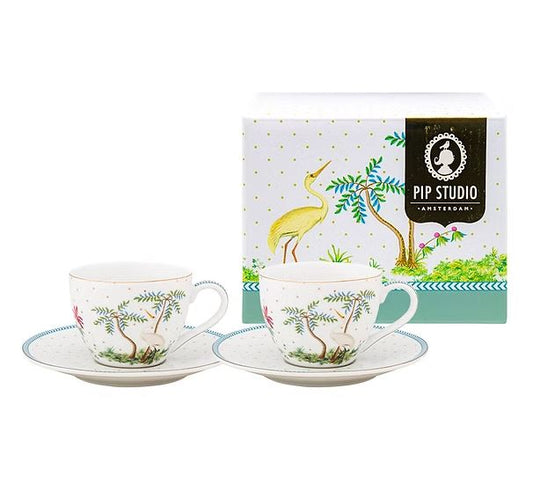 Set/2 Xícara de Cafezinho Dots Branco - Jolie