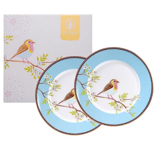 Set/2 Prato de Sobremesa Azul - Early Bird