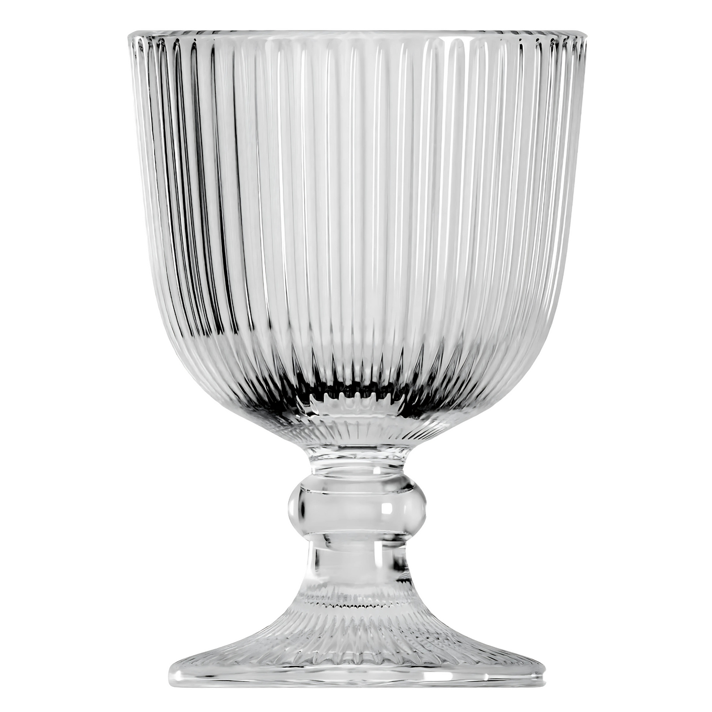 Conjunto de 2 Taças Lines (380ml) em vidro transparente, ideal para vinho ou água.
