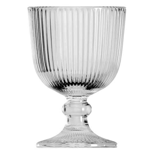 Conjunto de 2 Taças Lines (380ml) em vidro transparente, ideal para vinho ou água.
