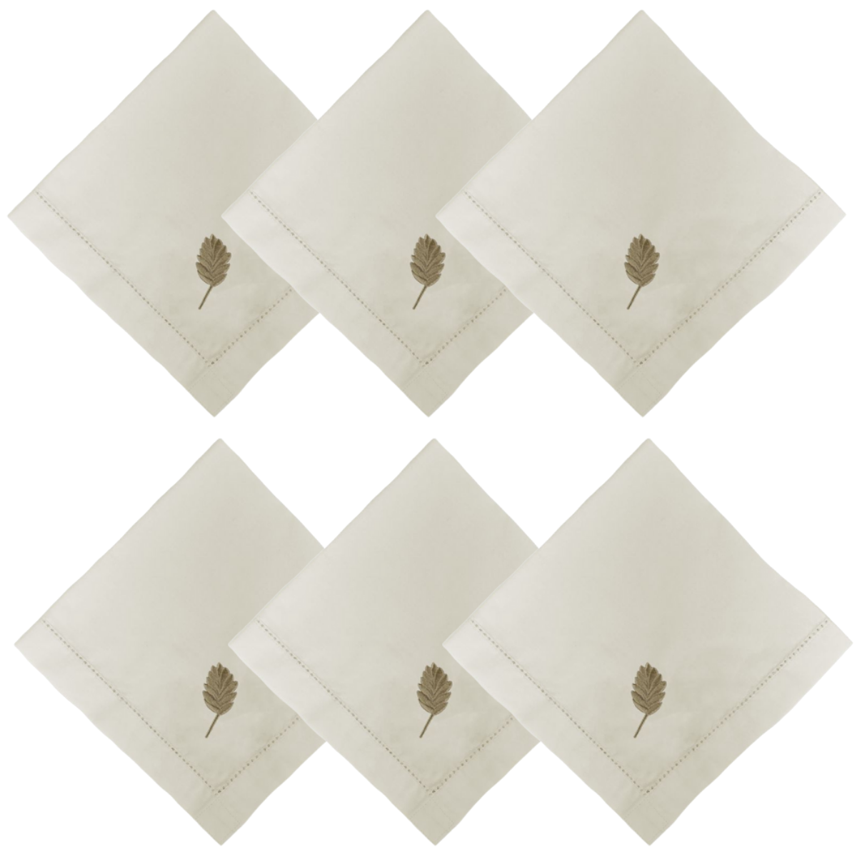 Guardanapo - Ponto Ajour Ramo Bege - 40x40cm