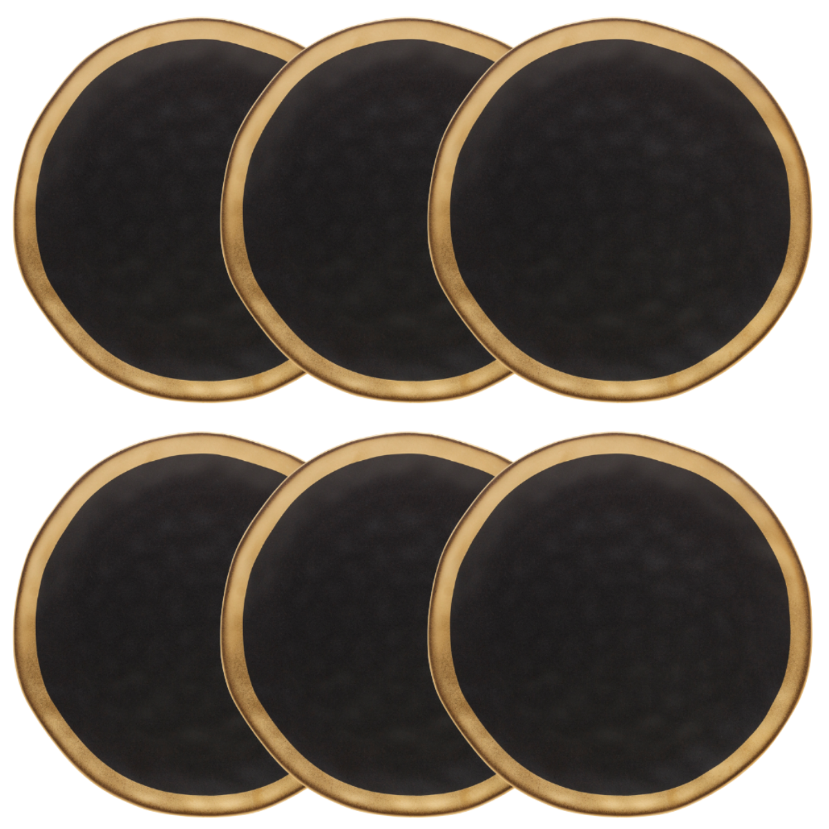 Prato Raso - Dubai Preto e Dourado - 25cm