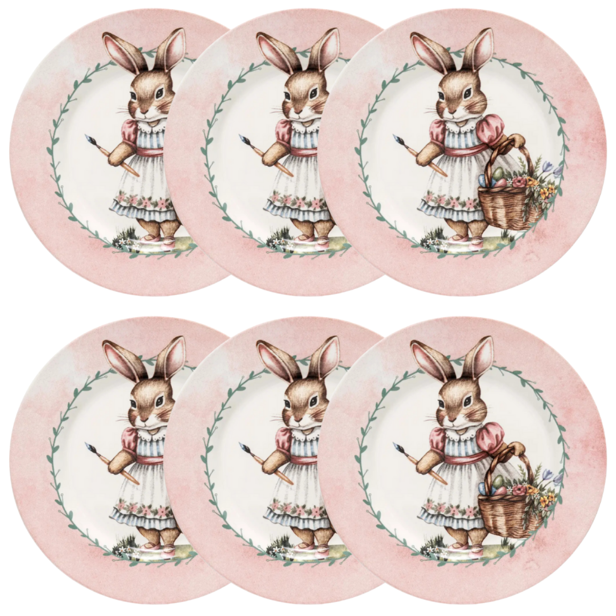 Prato de Sobremesa - Coelha Pintora - 21cm