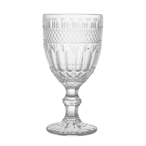 Conjunto com 6 taças de vidro para água Brand 345ml, com design moderno e acabamento verde translúcido.