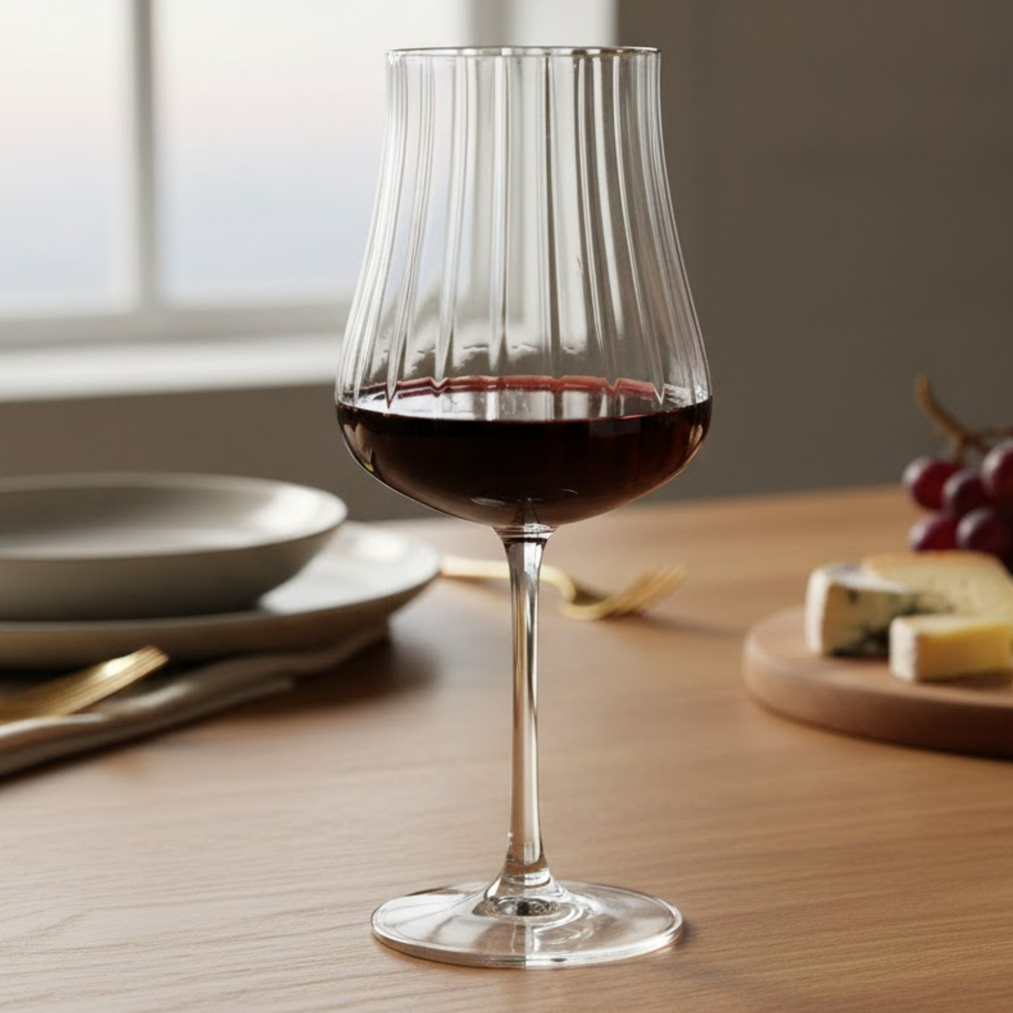 Set 2 Taças Iduna Optic Bohemis Cristal - 650ml