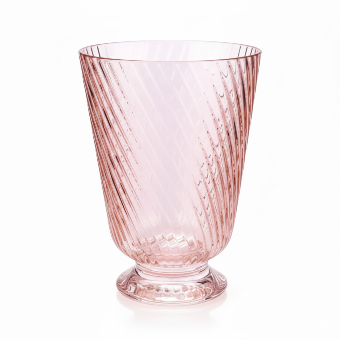 Set 2 Copos Water Glass - Twisted Pink - 360ml -