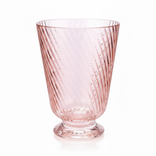 Set 2 Copos Water Glass - Twisted Pink - 360ml -