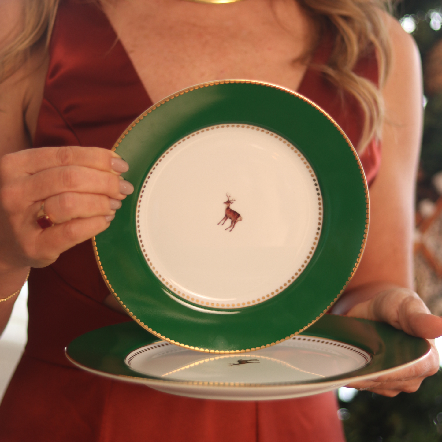 Prato Raso - Verde Escuro - Love Birds - 28cm