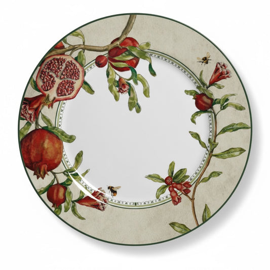 Set de Pratos Rasos Romã Classic - Cerâmica Premium 29cm | Elegância à Mesa - 2 Peças