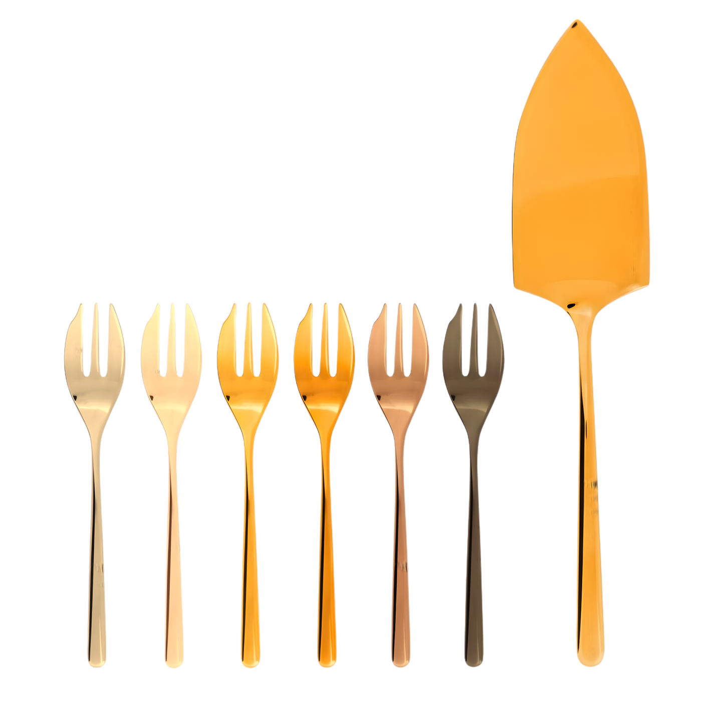 Set Sambonet Para Bolo, Tortas & Doces - 7 Peças Dourado