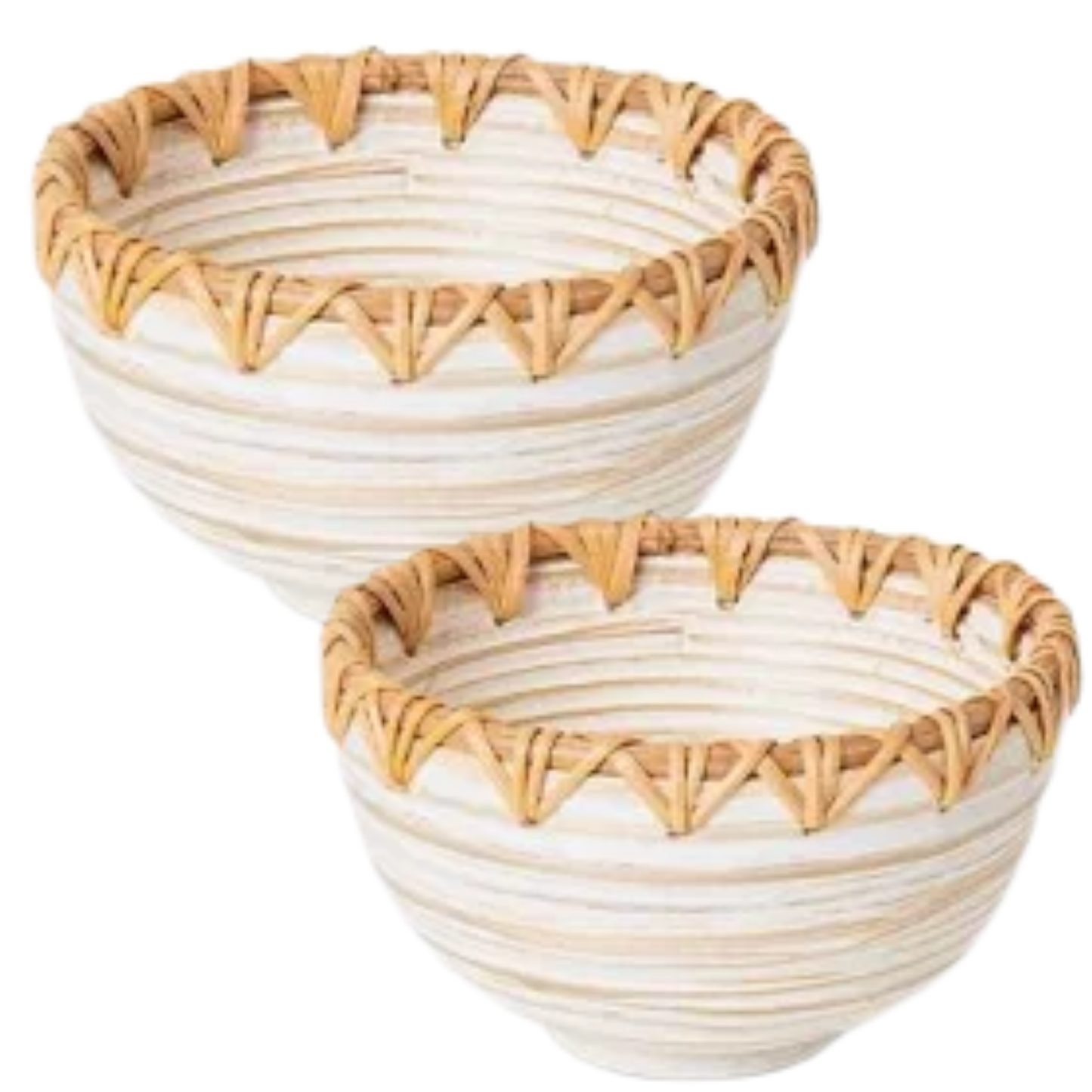 Set Duo de Cestos Organizadores Rattan Capri