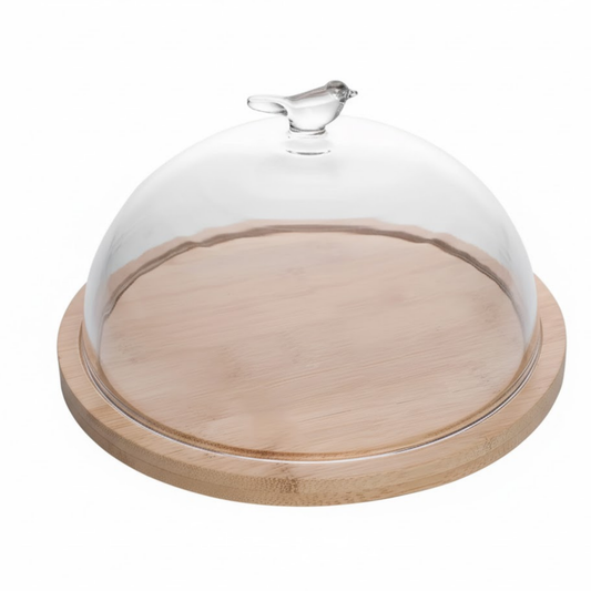 Quejeira em Bambu e Vidro Premium – Coleção Bird 20cm