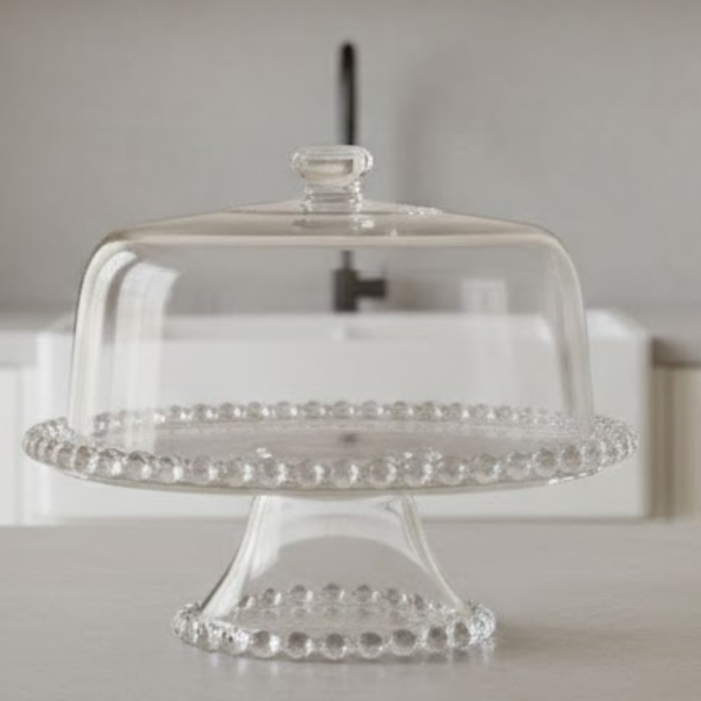 Boleira de Cristal com Tampa Pearl 31x25cm