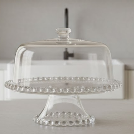 Boleira de Cristal com Tampa Pearl 31x25cm