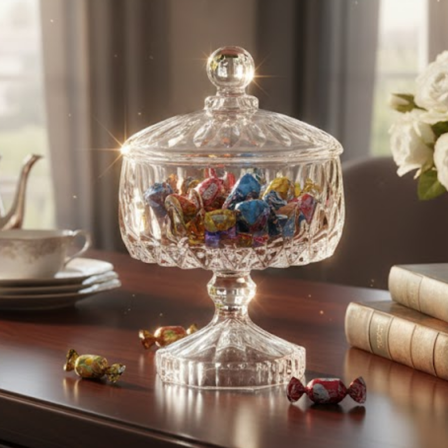 Potiche em Cristal de Chumbo Louise – Brilho e Requinte para sua Decoração