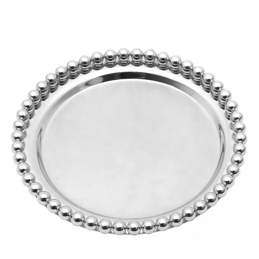 Bandeja Wolff Zamac Redonda Clean Prateada – 13,5cm x 2,5cm