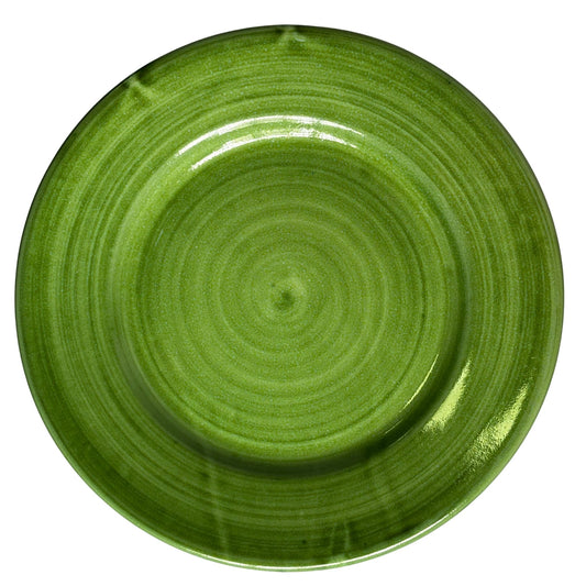 Prato Italiano de Entrada e Sobremesa Pistacchio Vietri – Costa Amalfitania -  Cerâmica Artesanal Italiana - 22cm