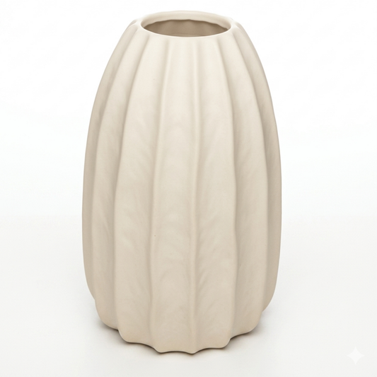 Vaso Pilar Wolff em Cerâmica Branca – 17,5cm x 27,5cm