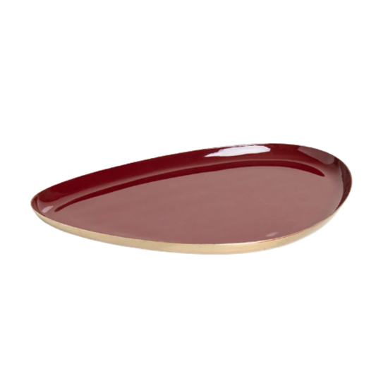 Bandeja de Ferro Decorativa Essenza Marsala – 22,5cm x 18,5cm