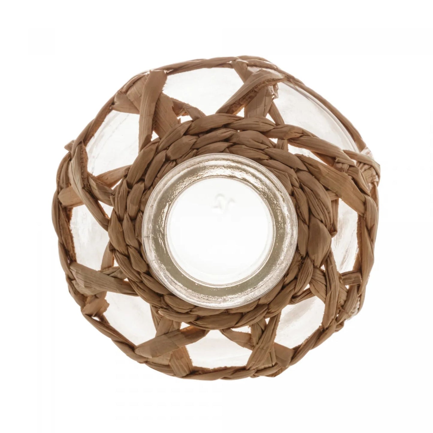 Vaso de Vidro e Fibra Natural Wolff – 11cm x 20cm