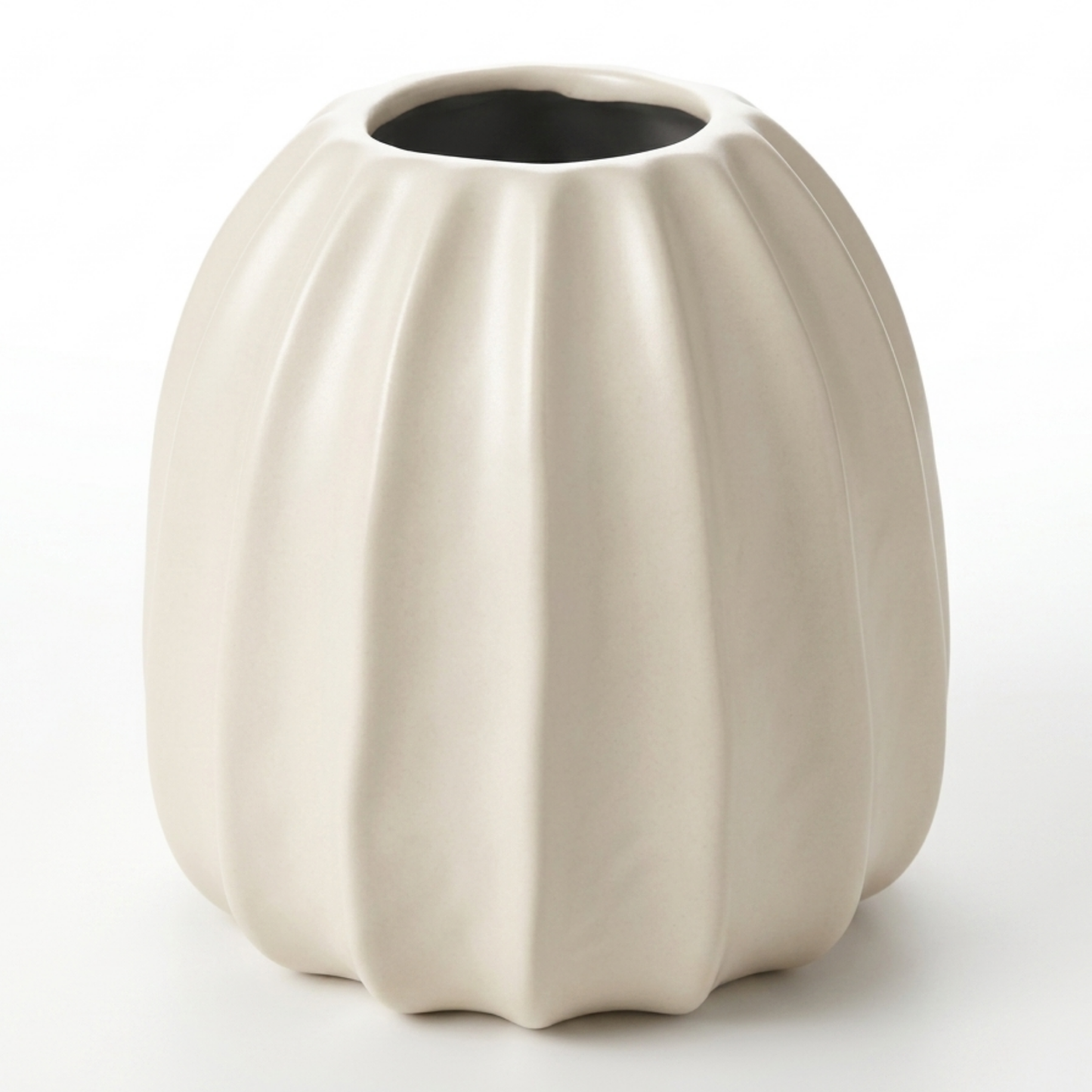 Vaso Pilar em Cerâmica Branca – 15cm x 17,5cm